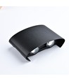 6 st. 4W CURVE wandlamp - IP65, zwart, up/down, buiten, incl. lichtbron