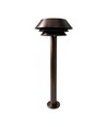 Antiek messingkleurige tuinlamp - E14, 60 cm, IP54 buiten, excl. lichtbron