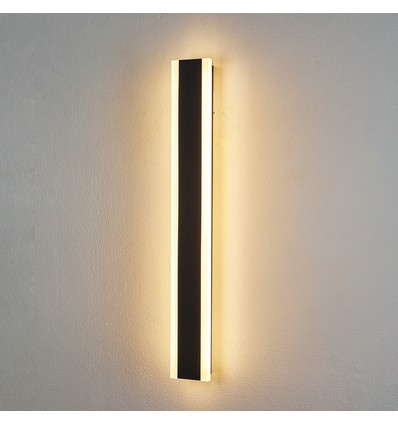 60cm wandlamp - Zwart, vierkant, up/down, verstelbaar, binnen/buiten, IP65, incl. lichtbron