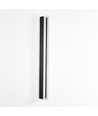 100cm langwerpige wandlamp - Zwart, vierkant, binnen / buiten, IP65, incl. lichtbron