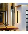 100cm langwerpige wandlamp - Zwart, vierkant, binnen / buiten, IP65, incl. lichtbron