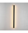100cm langwerpige wandlamp - Zwart, vierkant, binnen / buiten, IP65, incl. lichtbron