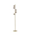 Oliva 5xG9 vloerlamp brons/rookglas - 160cm, rookglas, zonder lichtbron