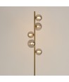 Oliva 5xG9 vloerlamp brons - 160cm, rookglas, zonder lichtbron