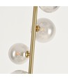 Oliva 5xG9 vloerlamp brons - 160cm, rookglas, zonder lichtbron