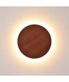 Ø30cm wandlamp - Donker hout, 6W, 2700K, IP20