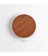 Ø30cm wandlamp - Donker hout, 6W, 2700K, IP20
