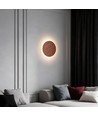 Ø30cm wandlamp - Donker hout, 6W, 2700K, IP20