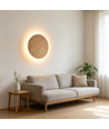 Ø40cm wandlamp - Licht hout, 10W, 2700K, IP20