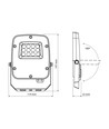 10W CCT LED-breedstraler - IP65, buiten, werklamp