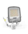 30W LED-breedstraler met sensor - CCT, IP65, PIR-bewegingssensor, zwarte behuizing