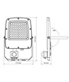 50W LED-breedstraler met sensor - CCT, IP65, bewegingssensor, buiten