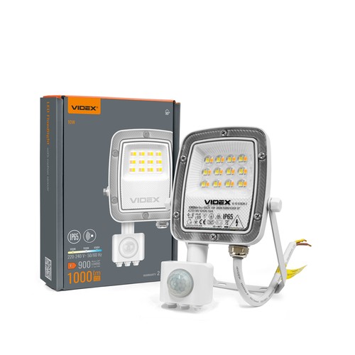 10W LED-breedstraler met sensor - CCT, IP65, PIR-bewegingssensor, werklamp, buiten