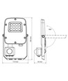10W LED-breedstraler met sensor - CCT, IP65, PIR-bewegingssensor, werklamp, buiten