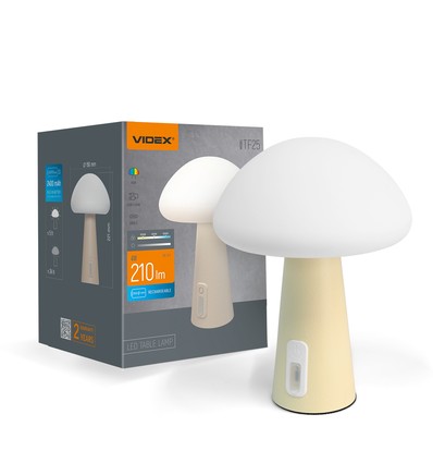 Oplaadbare Mushroom LED Tafellamp - RGB + 3000K, Koud Wit, Draagbaar