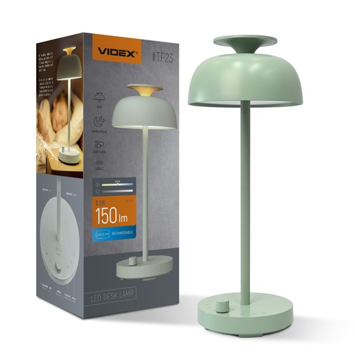 Oplaadbare LED bureaulamp met white noise - Neutraal wit + RGB, groen, incl. lichtbron