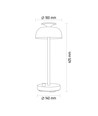 Oplaadbare LED bureaulamp met white noise - Neutraal wit + RGB, groen, incl. lichtbron
