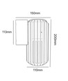 FYRON Wall wandlamp, Zwart - E27, IP54 buiten