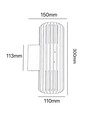 FYRON Duo up/down wandlamp, Zwart - E27, IP54, buiten