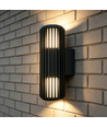 FYRON Duo up/down wandlamp, Zwart - E27, IP54, buiten