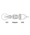 E40 naar E27 adapter