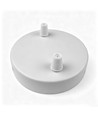 Plafondkap wit - Ø12cm, hoogte 2,5cm, 2 gaten, plafondrozet