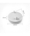 Plafondkap wit - Ø12cm, hoogte 2,5cm, 2 gaten, plafondrozet