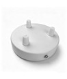 Plafondkap wit - Ø12cm, hoogte 2,5cm, 3 gaten, plafondrozet