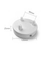 Plafondkap wit - Ø12cm, hoogte 2,5cm, 3 gaten, plafondrozet