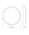 20W LED plafondlamp met bewegingssensor - 5CCT, witte rand, ingebouwde sensor