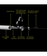 150cm 50W Dura69 LED-armatuur, doorgekoppeld - 7500lm, 150lm/W, IP69, IK08, 1-10V