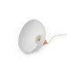 BIRK Wit Ø19cm pendellamp - E27 fitting, 2m snoer, metaal / hout