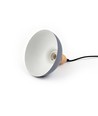 BIRK Blauw Ø19cm pendellamp - E27 fitting, 2m snoer, metaal / hout