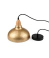 BIRK Messing Ø19cm pendellamp - E27 fitting, 2m snoer, metaal / hout