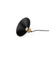 Zwarte Ø22cm hanglamp - E27 fitting, 2m snoer, zwart/messing