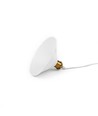 Witte Ø22cm hanglamp - E27 fitting, 2m snoer, wit/messing