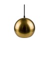Messing Ø20cm hanglamp - E27 fitting, 2m snoer, metaal