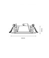 GU10 verdiepte inbouwspot - Zonder lichtbron en fitting, Gat: 7,5 cm, wit, rond, lage verblinding