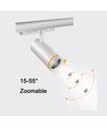 3-Fase ZoomCCT railsysteem - 1m, Wit, 3 spots, incl. lichtbron
