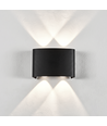 4W CURVE wandlamp - IP65, zwart, up/down, buiten, incl. lichtbron