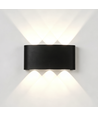 6W CURVE wandlamp - IP65, zwart, up/down, buiten, incl. lichtbron