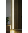 240cm LED Akoestisch Paneel Set, zwart - 2 stuks CCT LED strips (240cm) met 78W voeding - WiFi of RF