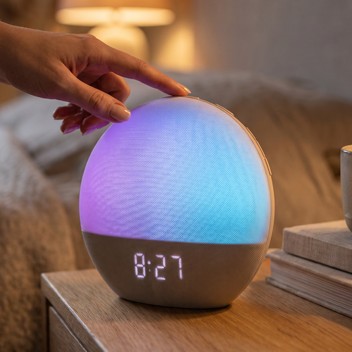 Wake-up Light wekker, zonsopgang-effect - Bluetooth 5.3 speaker, slaapgeluiden, dimbaar
