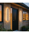 100cm langwerpige wandlamp - Zwart, vierkant, binnen / buiten, IP65, incl. lichtbron