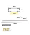 120cm LED touch kastverlichting - 12V DC, 8W