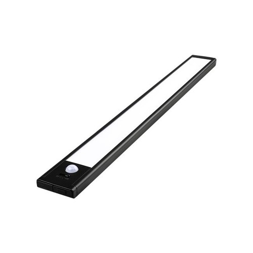 Batterij kastverlichting - 40cm, Zwart, PIR-sensor, oplaadbaar