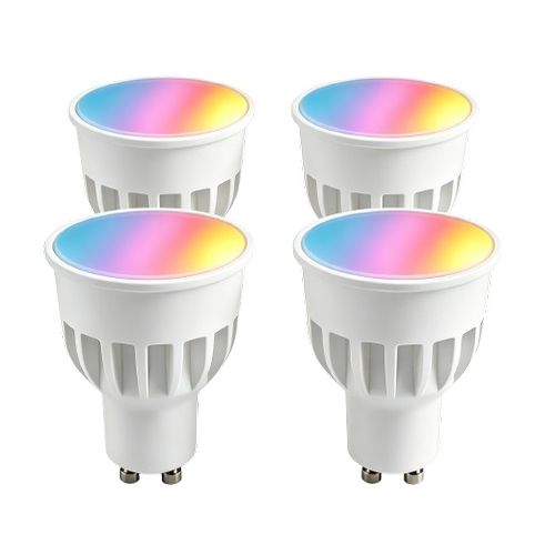 4x GU10 5W Smart Home LED-lamp - Bluetooth, werkt met Google Home, Alexa en smartphones