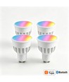 4x GU10 5W Smart Home LED-lamp - Bluetooth, werkt met Google Home, Alexa en smartphones