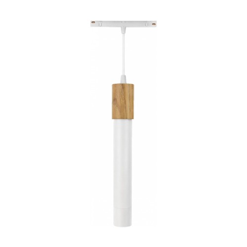 12W System Shift Hangit Wood LED hanglamp - CCT switch, 25°, wit, 90cm kabel