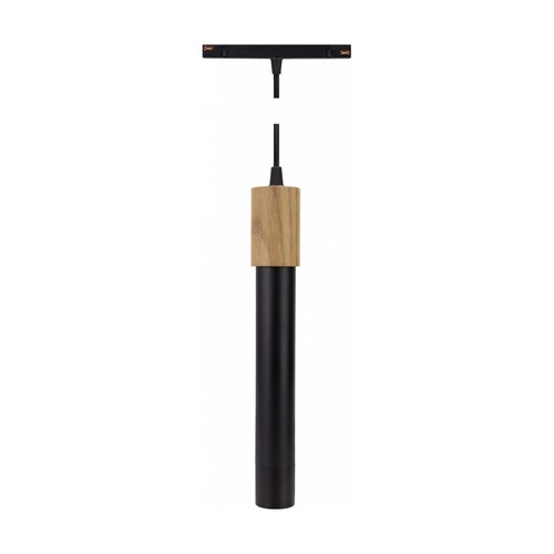 12W System Shift Hangit Wood hanglamp - Zwart, 25°, CCT-schakelaar, 90cm kabel